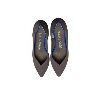 Rothy’s the point brown gray “mink” shoes 8.5